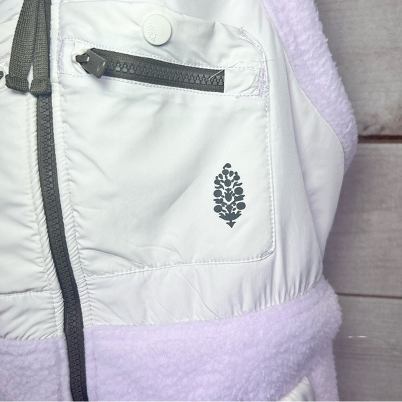 FP Movement Hit the Slopes Overalls Snow Bibs Purple White Sz M - Picture 11 of 15